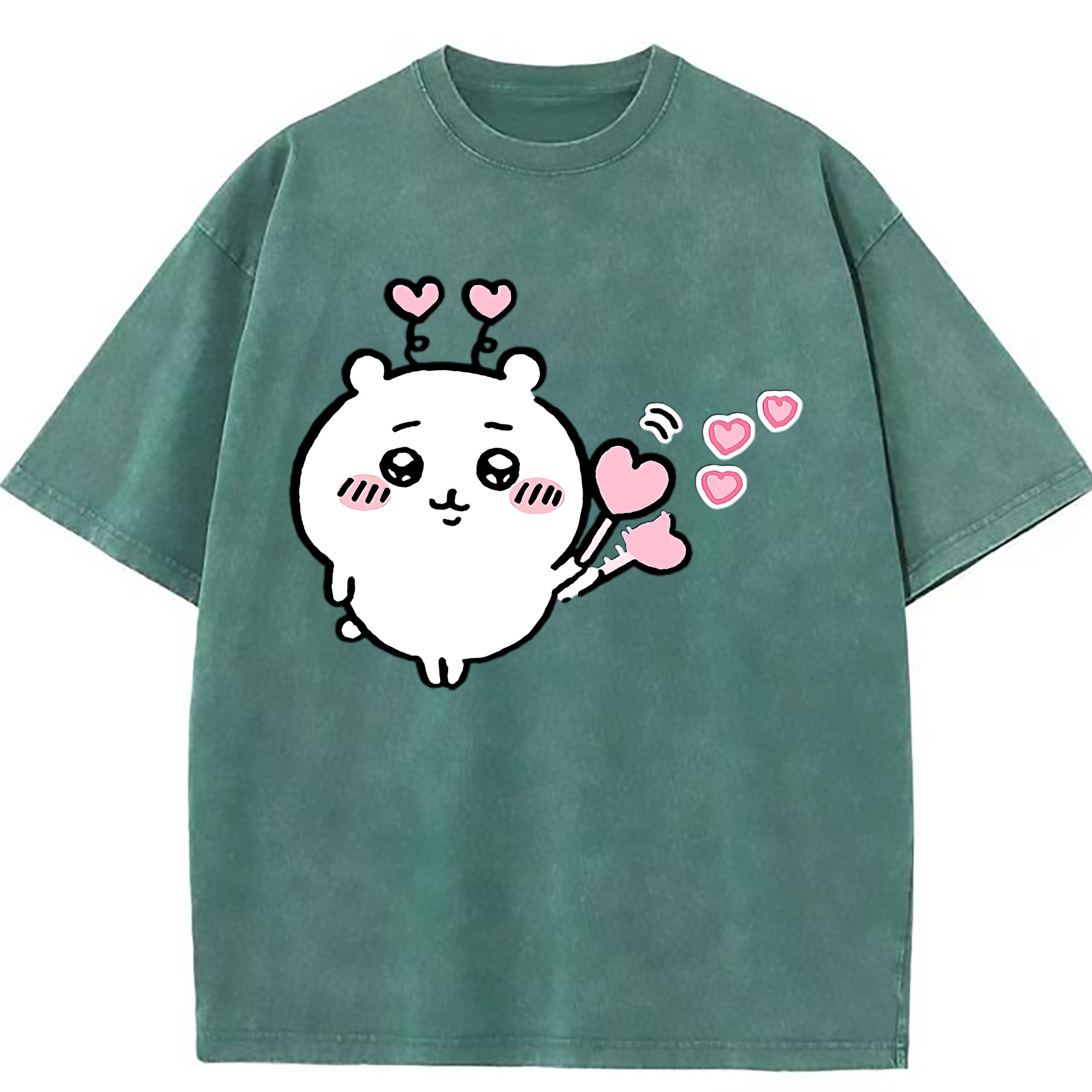 （画像用） ちいかわ ちいかわ Chii-kawa chiikawa 綿100% ヴィンテージ風 半袖Tシャツ（フロントプリント）